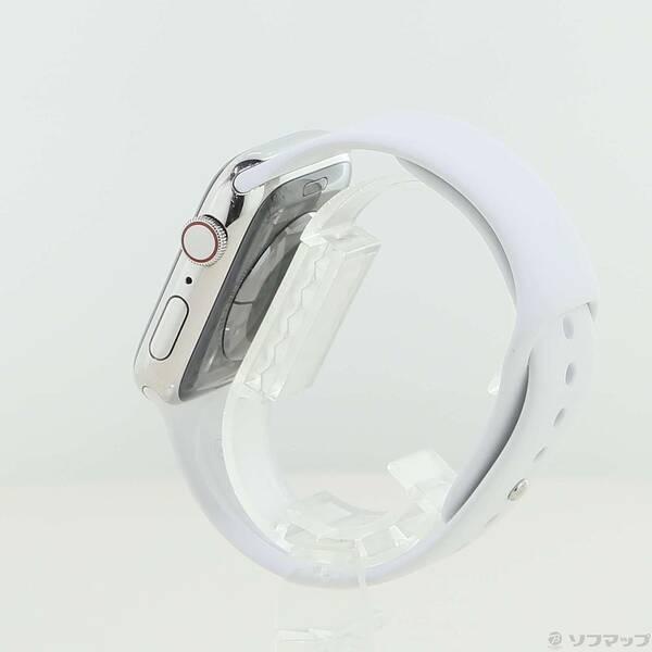 〔中古〕Apple(アップル) Apple Watch Series 4 GPS + Cellular 44mm ステンレススチールケース ホワイトスポーツバンド〔247-ud〕 |  | 01