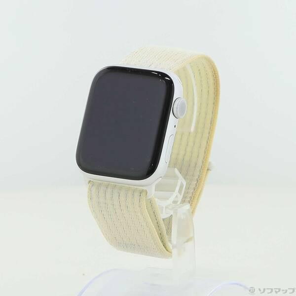 〔中古〕Apple(アップル) Apple Watch Series 5 GPS 44mm シルバーアルミニウムケース サミットホワイトNikeスポーツループ〔377-ud〕 | 