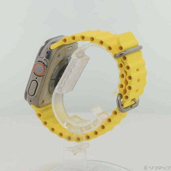 〔中古〕Apple(アップル) Apple Watch Ultra GPS + Cellular 49mm チタニウムケース イエローオーシャンバンド〔377-ud〕 |  | 01