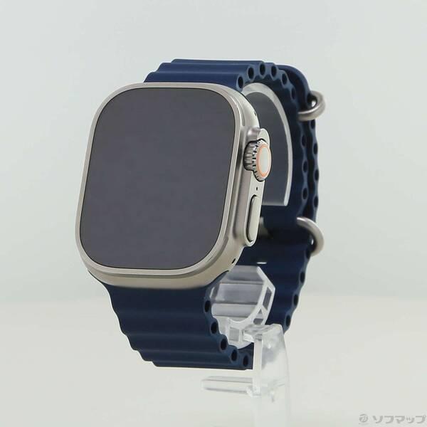 〔中古〕Apple(アップル) Apple Watch Ultra 2 GPS + Cellular 49mm チタニウムケース ブルーオーシャンバンド〔377-ud〕 | 