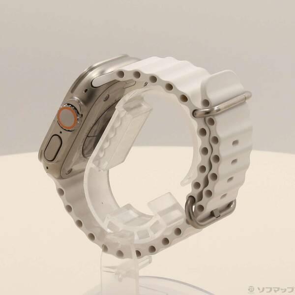〔中古〕Apple(アップル) Apple Watch Ultra GPS + Cellular 49mm チタニウムケース ホワイトオーシャンバンド〔377-ud〕 |  | 01