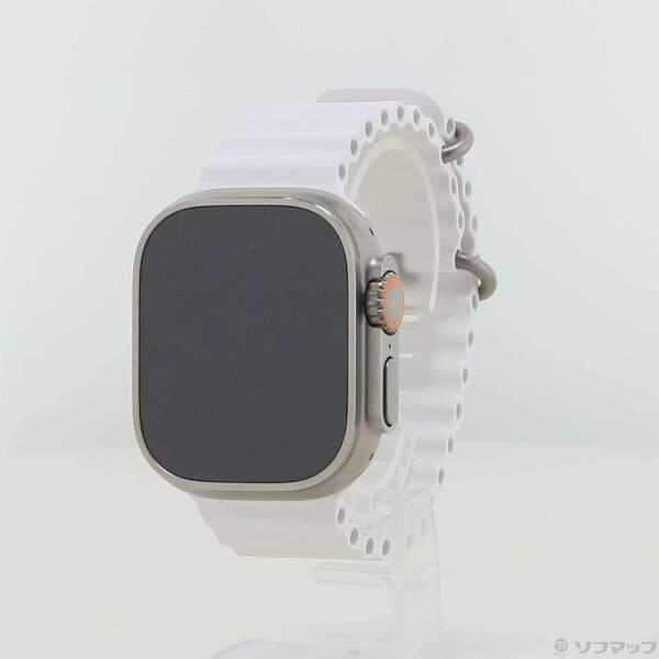 〔中古〕Apple(アップル) Apple Watch Ultra GPS + Cellular 49mm チタニウムケース ホワイトオーシャンバンド〔269-ud〕 | 