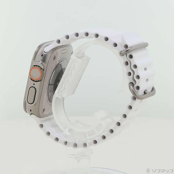 〔中古〕Apple(アップル) Apple Watch Ultra GPS + Cellular 49mm チタニウムケース ホワイトオーシャンバンド〔269-ud〕 |  | 01