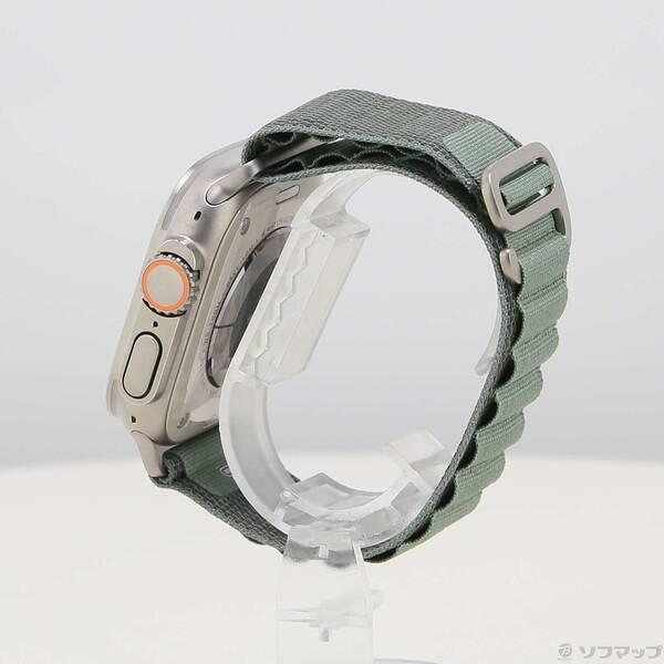 〔中古〕Apple(アップル) Apple Watch Ultra GPS + Cellular 49mm チタニウムケース グリーンアルパインループ〔377-ud〕 |  | 01