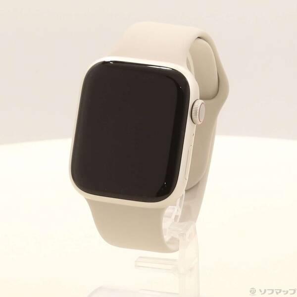 〔中古〕Apple(アップル) Apple Watch Series 7 GPS + Cellular 45mm スターライトアルミニウムケース スターライトスポーツバンド〔377-ud〕 | 