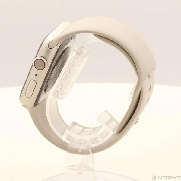 〔中古〕Apple(アップル) Apple Watch Series 7 GPS + Cellular 45mm スターライトアルミニウムケース スターライトスポーツバンド〔377-ud〕 |  | 01
