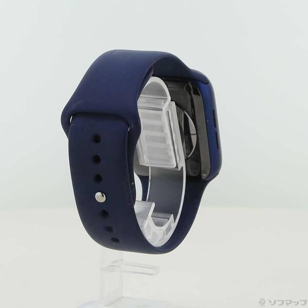 〔中古〕Apple(アップル) Apple Watch Series 6 GPS 44mm ブルーアルミニウムケース ディープネイビースポーツバンド〔196-ud〕 |  | 02