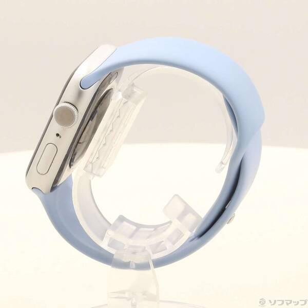 〔中古〕Apple(アップル) Apple Watch Series 9 GPS 45mm シルバーアルミニウムケース ライトブルースポーツバンド〔262-ud〕 |  | 01