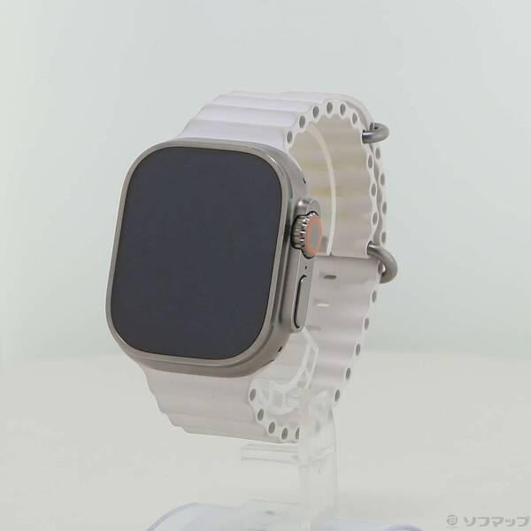 〔中古〕Apple(アップル) Apple Watch Ultra 2 GPS + Cellular 49mm チタニウムケース ホワイトオーシャンバンド〔352-ud〕 | 