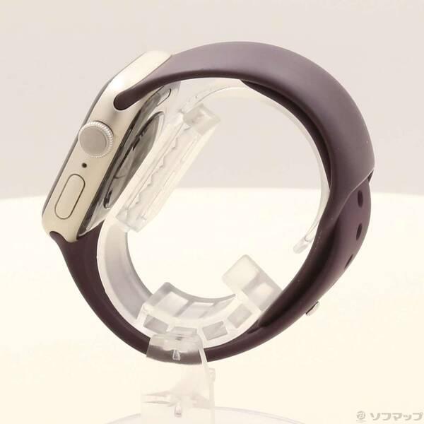 〔中古〕Apple(アップル) Apple Watch Series 7 GPS 41mm スターライトアルミニウムケース ダークチェリースポーツバンド〔377-ud〕 |  | 01