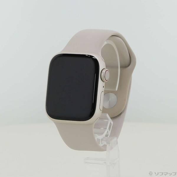 〔中古〕Apple(アップル) Apple Watch Series 7 GPS + Cellular 41mm スターライトアルミニウムケース スターライトスポーツバンド〔196-ud〕 | 