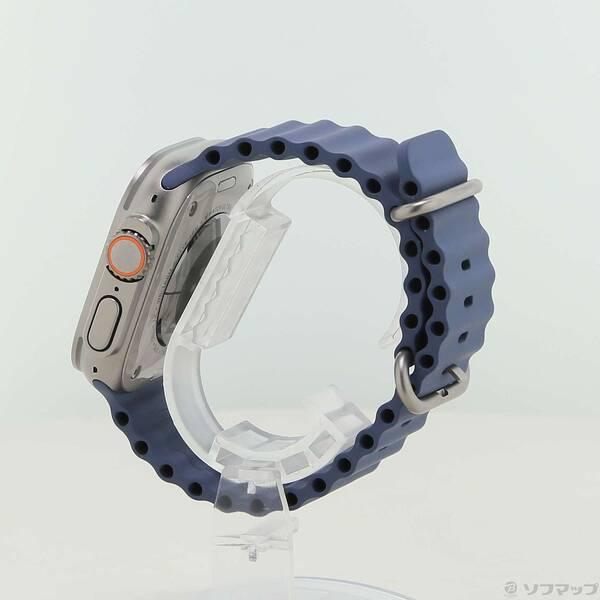 〔中古〕Apple(アップル) Apple Watch Ultra 3 GPS + Cellular 49mm ナチュラルチタニウムケース アンカーブルーオーシャンバンド〔305-ud〕 |  | 01