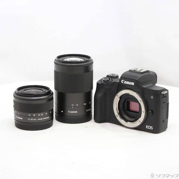 〔中古〕Canon(キヤノン) EOS Kiss M ダブルズームキット ブラック〔198-ud〕 | 