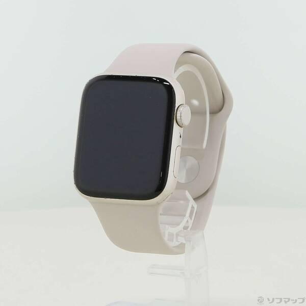 〔中古〕Apple(アップル) Apple Watch SE 第2世代 GPS 44mm スターライトアルミニウムケース スターライトスポーツバンド〔196-ud〕 | 