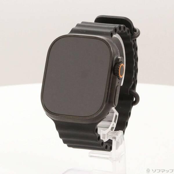 〔中古〕Apple(アップル) Apple Watch Ultra 2 GPS + Cellular 49mm ブラックチタニウムケース ブラックオーシャンバンド〔377-ud〕 | 