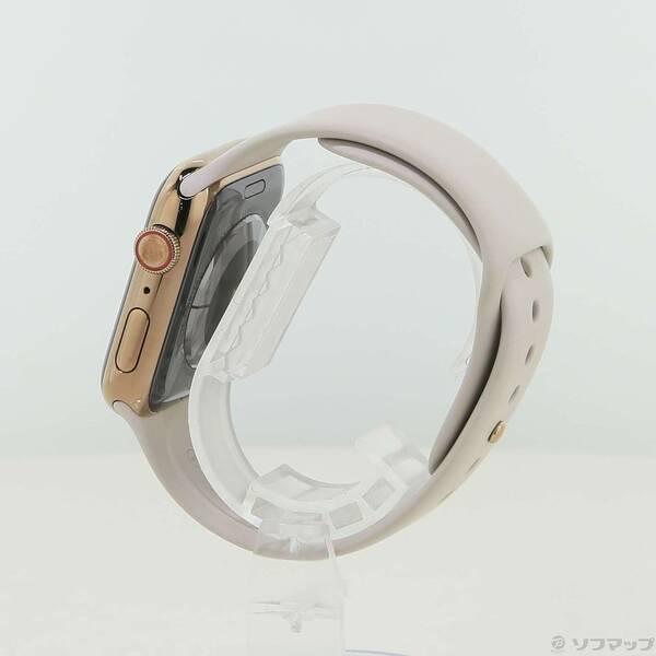 〔中古〕Apple(アップル) Apple Watch Series 4 GPS + Cellular 44mm ゴールドステンレススチールケース ストーンスポーツバンド〔196-ud〕 |  | 01