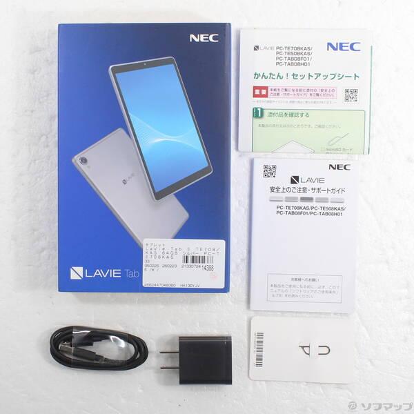 〔中古〕NEC(エヌイーシー) LaVie Tab E TE708／KAS 64GB シルバー PC-TE708KAS Wi-Fi〔262-ud〕 |  | 04