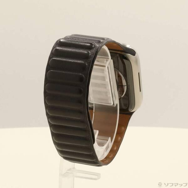 〔中古〕Apple(アップル) Apple Watch Series 7 GPS + Cellular 41mm チタニウムケース ブラックレザーリンク〔348-ud〕 |  | 02