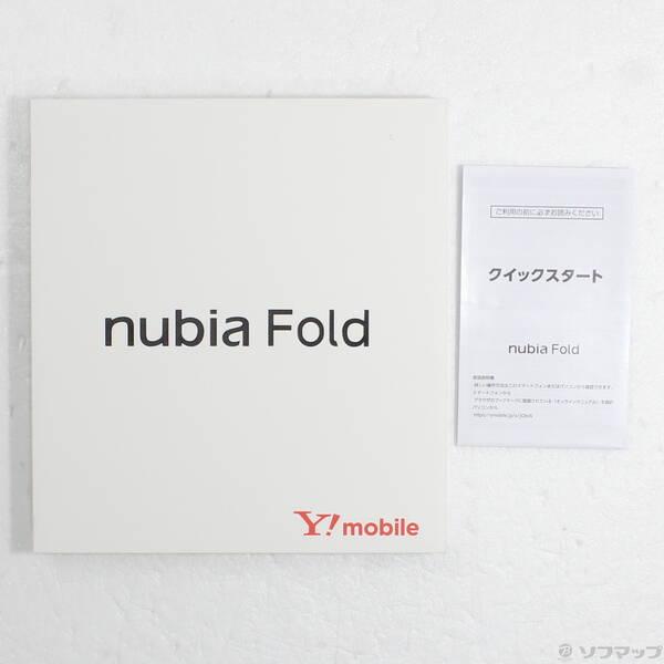 中古〕ワイモバイル nubia Fold 256GB ブラック ZESCN1 Y!mobile SIM