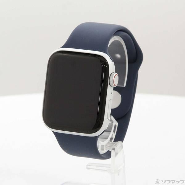 〔中古〕Apple(アップル) Apple Watch SE 第2世代 GPS + Cellular 44mm シルバーアルミニウムケース ストームブルースポーツバンド〔352-ud〕 | 