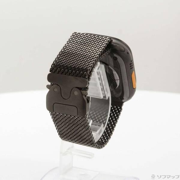 〔中古〕Apple(アップル) Apple Watch Ultra 3 GPS + Cellular 49mm ブラックチタニウムケース ブラックチタニウムミラネーゼループ〔262-ud〕の画像