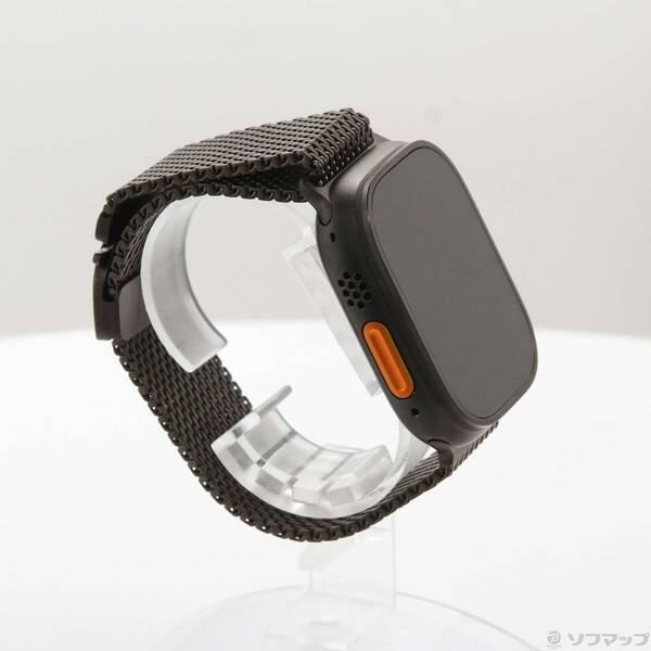 〔中古〕Apple(アップル) Apple Watch Ultra 3 GPS + Cellular 49mm ブラックチタニウムケース ブラックチタニウムミラネーゼループ〔262-ud〕の画像