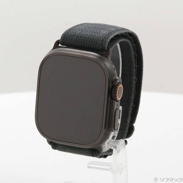 〔中古〕Apple(アップル) 〔展示品〕 Apple Watch Ultra 2 GPS + Cellular 49mm ブラックチタニウムケース ダークグリーンアルパインループ〔377-ud〕 | 