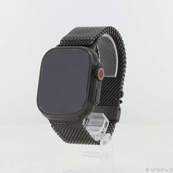 〔中古〕Apple(アップル) Apple Watch Ultra 2 GPS + Cellular 49mm ブラックチタニウムケース ブラックチタニウムミラネーゼループ〔269-ud〕 | 