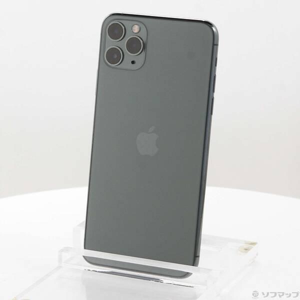 〔中古〕au iPhone11 Pro Max 256GB ミッドナイトグリーン MWHM2J／A SIMフリー〔247-ud〕 | 