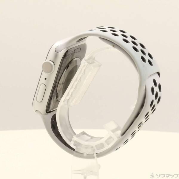 〔中古〕Apple(アップル) Apple Watch Series 5 Nike GPS 44mm シルバーアルミニウムケース ピュアプラチナム／ブラックNikeスポーツバンド〔377-ud〕 |  | 01