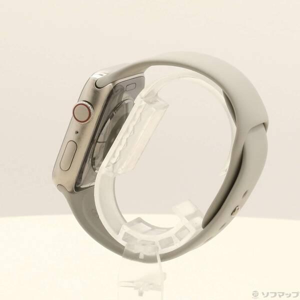 〔中古〕Apple(アップル) Apple Watch Series 7 GPS + Cellular 45mm チタニウムケース ライトグレイスポーツバンド〔276-ud〕 |  | 01