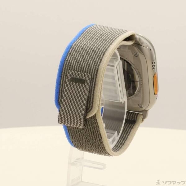 〔中古〕Apple(アップル) Apple Watch Ultra GPS + Cellular 49mm チタニウムケース ブルー／グレイトレイルループ〔196-ud〕 |  | 02