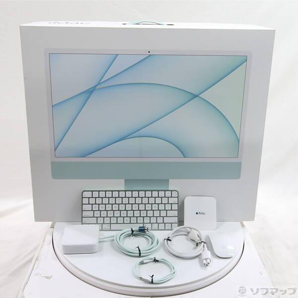 〔中古〕Apple(アップル) iMac 24-inch Mid-2021 MJV83J／A Apple M1 8コアCPU_7コアGPU 8GB SSD256GB グリーン 〔26.3 Tahoe〕〔377-ud〕 |  | 04