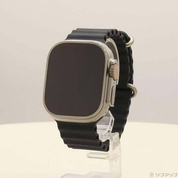 〔中古〕Apple(アップル) Apple Watch Ultra GPS + Cellular 49mm チタニウムケース ミッドナイトオーシャンバンド〔262-ud〕 | 