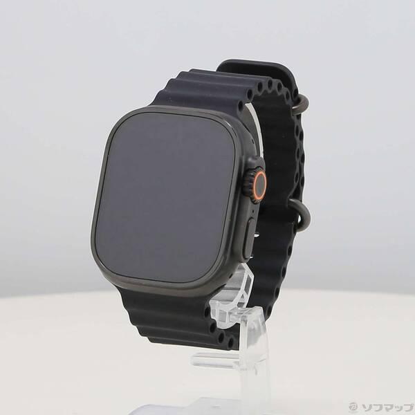 〔中古〕Apple(アップル) Apple Watch Ultra 3 GPS + Cellular 49mm ブラックチタニウムケース ブラックオーシャンバンド〔377-ud〕 | 