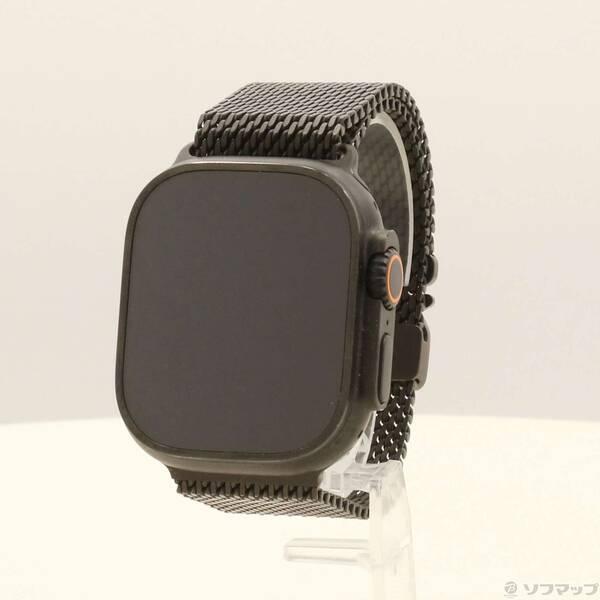 〔中古〕Apple(アップル) Apple Watch Ultra 2 GPS + Cellular 49mm ブラックチタニウムケース ブラックチタニウムミラネーゼループ〔258-ud〕 | 