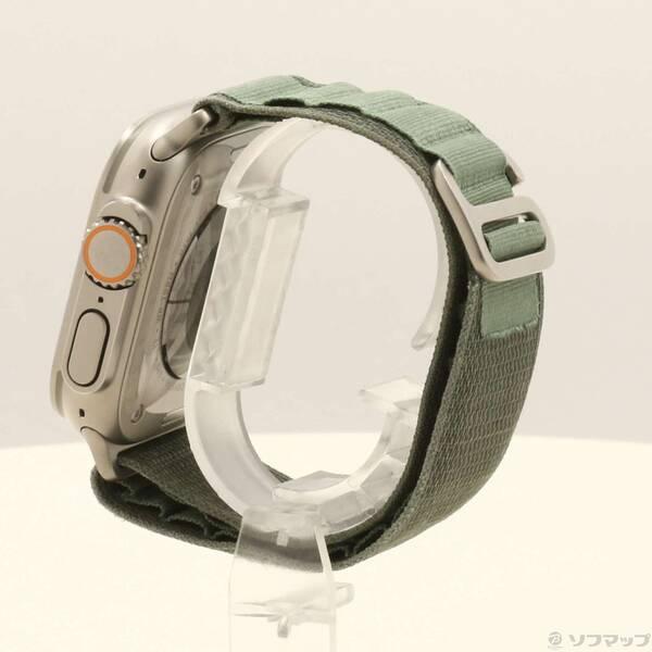 〔中古〕Apple(アップル) Apple Watch Ultra GPS + Cellular 49mm チタニウムケース グリーンアルパインループ〔258-ud〕 |  | 01