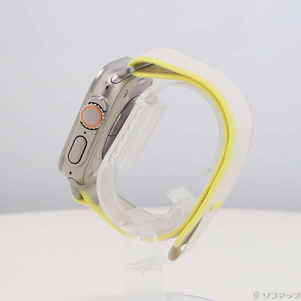 〔中古〕Apple(アップル) Apple Watch Ultra GPS + Cellular 49mm チタニウムケース イエロー／ベージュトレイルループ〔262-ud〕 |  | 01