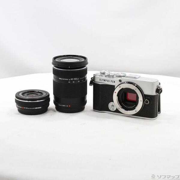 〔中古〕OLYMPUS(オリンパス) OLYMPUS PEN E-P7 EZダブルズームキット シルバー〔344-ud〕 | 