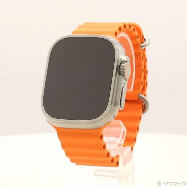 〔中古〕Apple(アップル) Apple Watch Ultra 2 GPS + Cellular 49mm チタニウムケース オレンジオーシャンバンド〔344-ud〕 | 