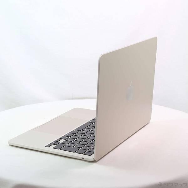 〔中古〕〔展示品〕 MacBook Air 13.6-inch Late-2024 MC7W4J／A Apple M2 8コアCPU_8コアGPU 16GB SSD256GB スターライト 〔macOS v26.3.2〕〔198-ud〕 |  | 01