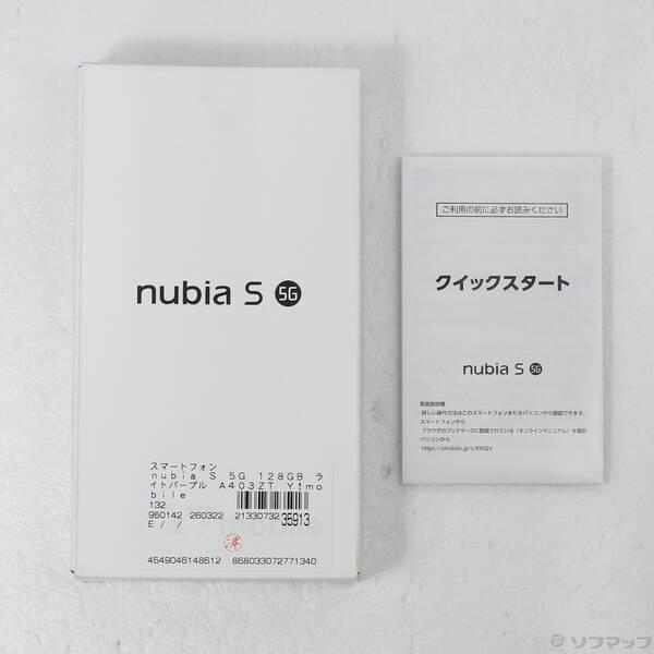 〔中古〕ワイモバイル nubia S 5G 128GB ライトパープル A403ZT Y!mobile SIMフリー〔269-ud〕 |  | 04