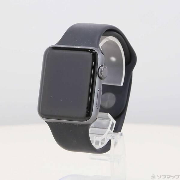 〔中古〕Apple(アップル) Apple Watch Series 3 GPS 42mm スペースグレイアルミニウムケース ブラックスポーツバンド〔247-ud〕 | 