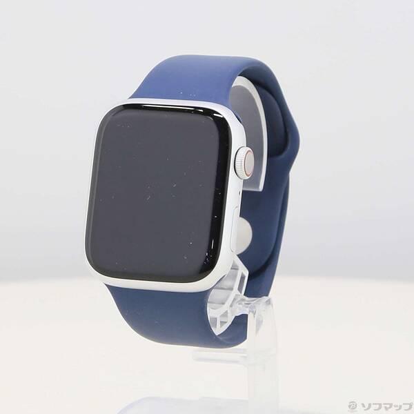 〔中古〕Apple(アップル) Apple Watch Series 9 GPS + Cellular 45mm シルバーアルミニウムケース ストームブルースポーツバンド〔262-ud〕 | 