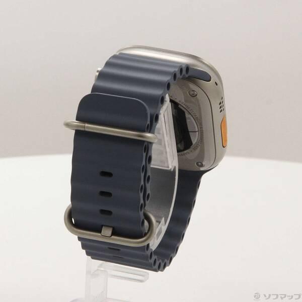 〔中古〕Apple(アップル) Apple Watch Ultra 3 GPS + Cellular 49mm ナチュラルチタニウムケース アンカーブルーオーシャンバンド〔258-ud〕の画像