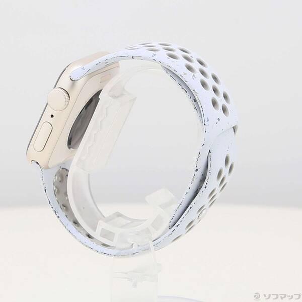 〔中古〕Apple(アップル) Apple Watch SE 第3世代 GPS 40mm スターライトアルミニウムケース ベールドグレーNikeスポーツバンド〔377-ud〕 |  | 01