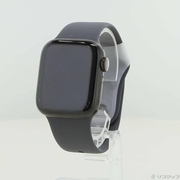 〔中古〕Apple(アップル) Apple Watch Series 7 GPS + Cellular 41mm スペースブラックチタニウムケース グレイスポーツバンド〔349-ud〕 | 