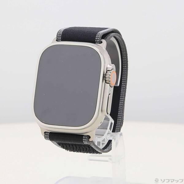 〔中古〕Apple(アップル) Apple Watch Ultra 3 GPS + Cellular 49mm ナチュラルチタニウムケース ブラック／チャコールトレイルループ〔258-ud〕 | 