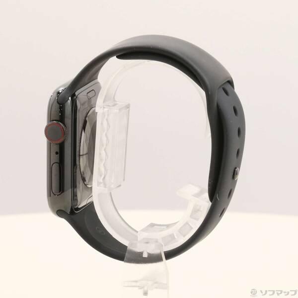 〔中古〕Apple(アップル) Apple Watch Series 4 GPS + Cellular 44mm スペースブラックステンレススチールケース ブラックスポーツバンド〔247-ud〕 |  | 01