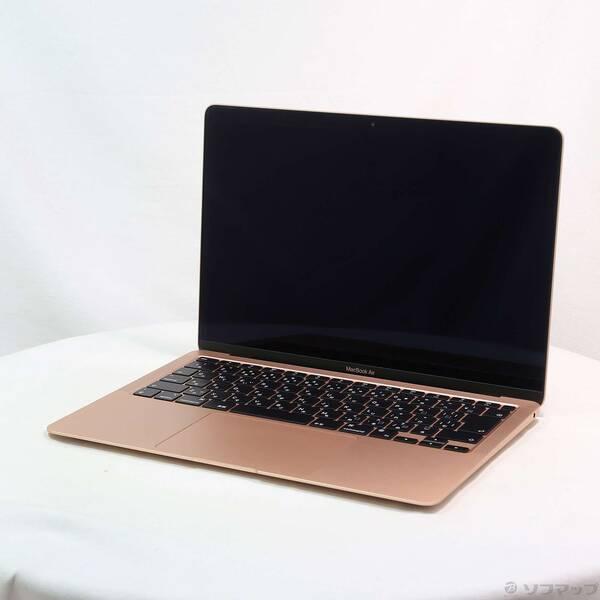 〔中古〕Apple(アップル) MacBook Air 13.3-inch Late-2020 MGND3J／A Apple M1 8コアCPU_7コアGPU 8GB SSD256GB ゴールド 〔26.3 Tahoe〕〔348-ud〕 | 